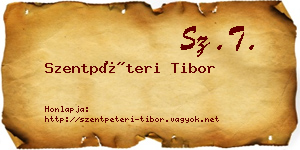 Szentpéteri Tibor névjegykártya